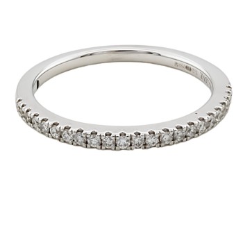 18ct White Gold Diamond 0.23cts Half Eternity Ring size Q